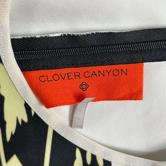 CLOVER CANYON Draped printed stretch fishtail midi skirt Unlined SIZE S - Picture 4 of 6